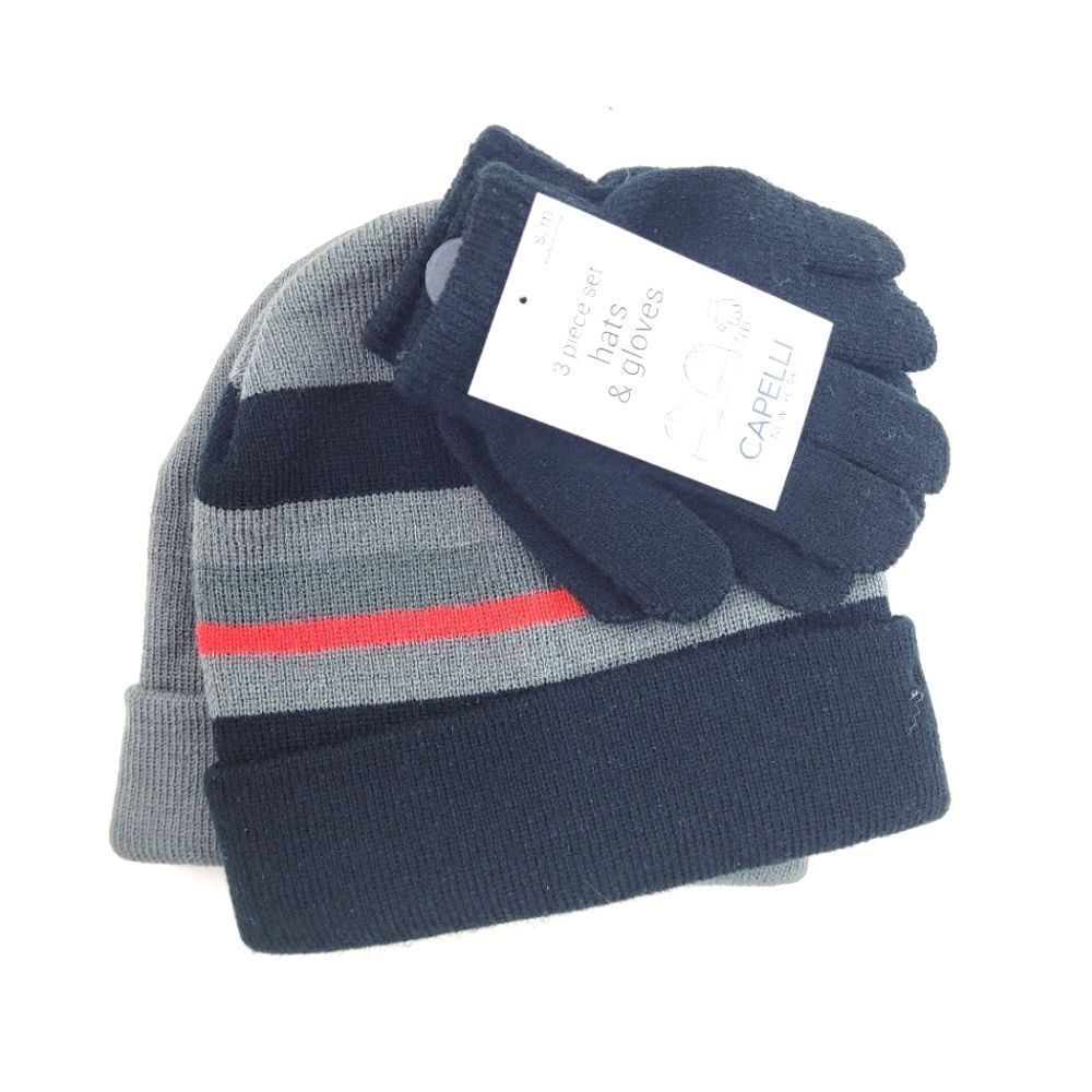 CAPELLI boys winter hats and gloves bundle